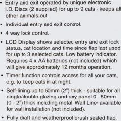 Cat Mate Elite Super Selective I.D. Disc Cat Flap -Pet Cat Supplies Store 75297 PT3. AC SS1800 V1485794180