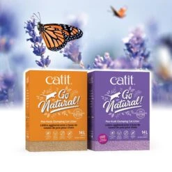 Catit Go Natural Pea Husk Clumping Cat Litter, Lavender, 14.8-lb Bag -Pet Cat Supplies Store 756070 PT2. AC SS1800 V1673625874