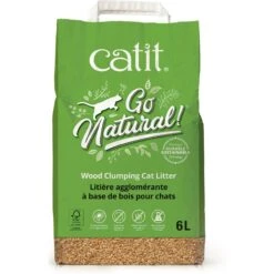 Catit Go Natural Wood Clumping Cat Litter, 6.4-lb Bag