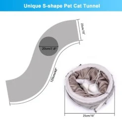 Ownpets S Shape Tunnel Cat Toy -Pet Cat Supplies Store 759126 PT6. AC SS1800 V1674511965