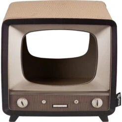 District 70 TELLY Retro Design Cat Scratcher, Brown