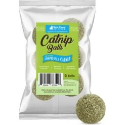 Raw Paws Compressed Catnip Ball Cat Toy, 6 Count