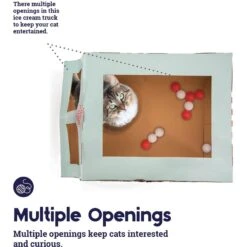 Catstages Kitty Cat Play Condo Ice Cream Truck Cat Toy, Mint -Pet Cat Supplies Store 786934 PT2. AC SS1800 V1682618067