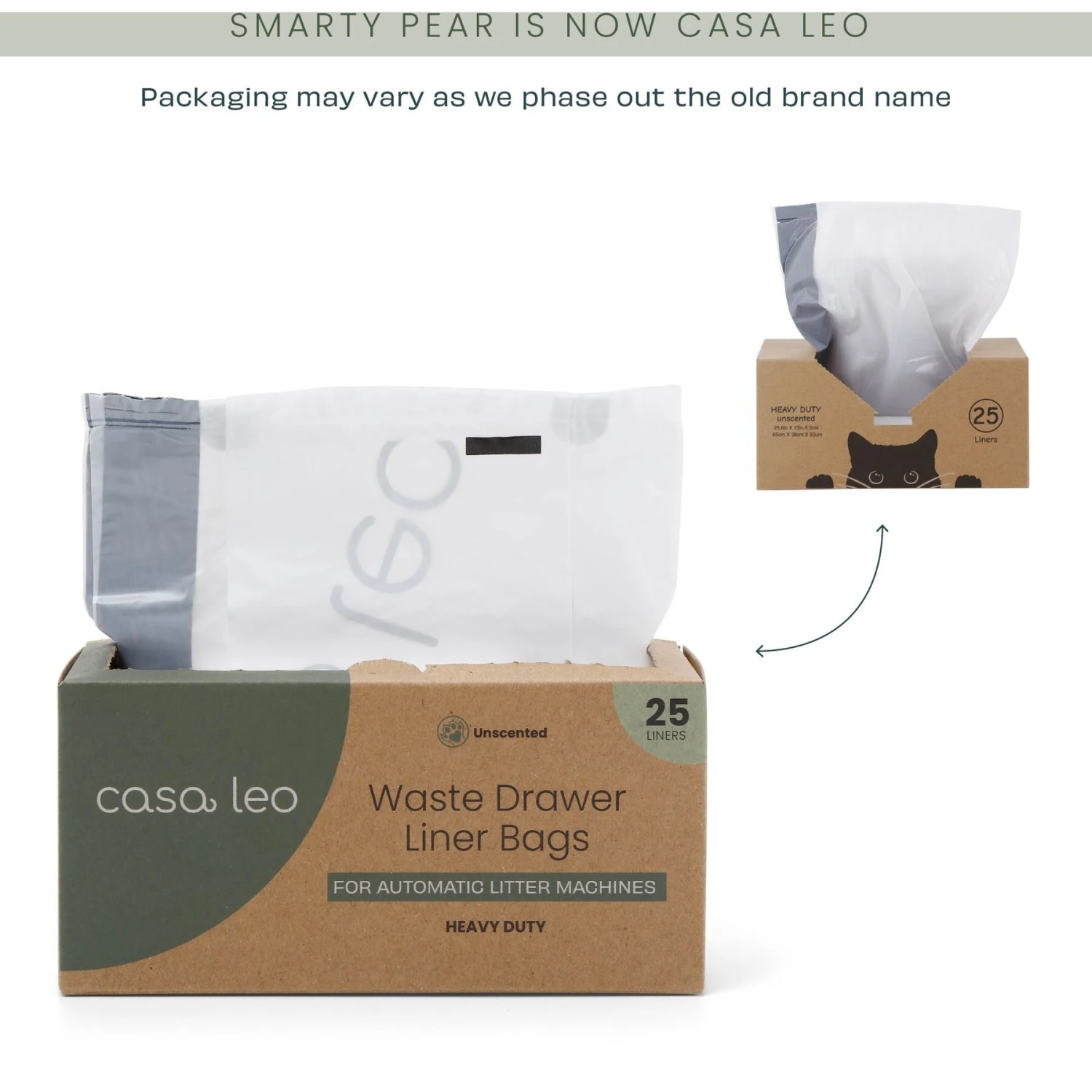 Casa Leo Leo's Loo Unscented Self-Cleaning Drawstring Waste Drawer Box Liners, 50 Count 6 Casa Leo Leo's Loo Unscented Self-Cleaning Drawstring Waste Drawer Box Liners, 50 Count - Image 6