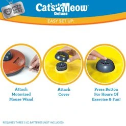 Cat's Meow Motorized Chaser Cat Toy -Pet Cat Supplies Store 804382 PT3. AC SS1800 V1678741862