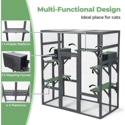 Coziwow Patio Outdoor Cat Playpen, Grey, Large -Pet Cat Supplies Store 804398 PT3. AC SS1800 V1687294320