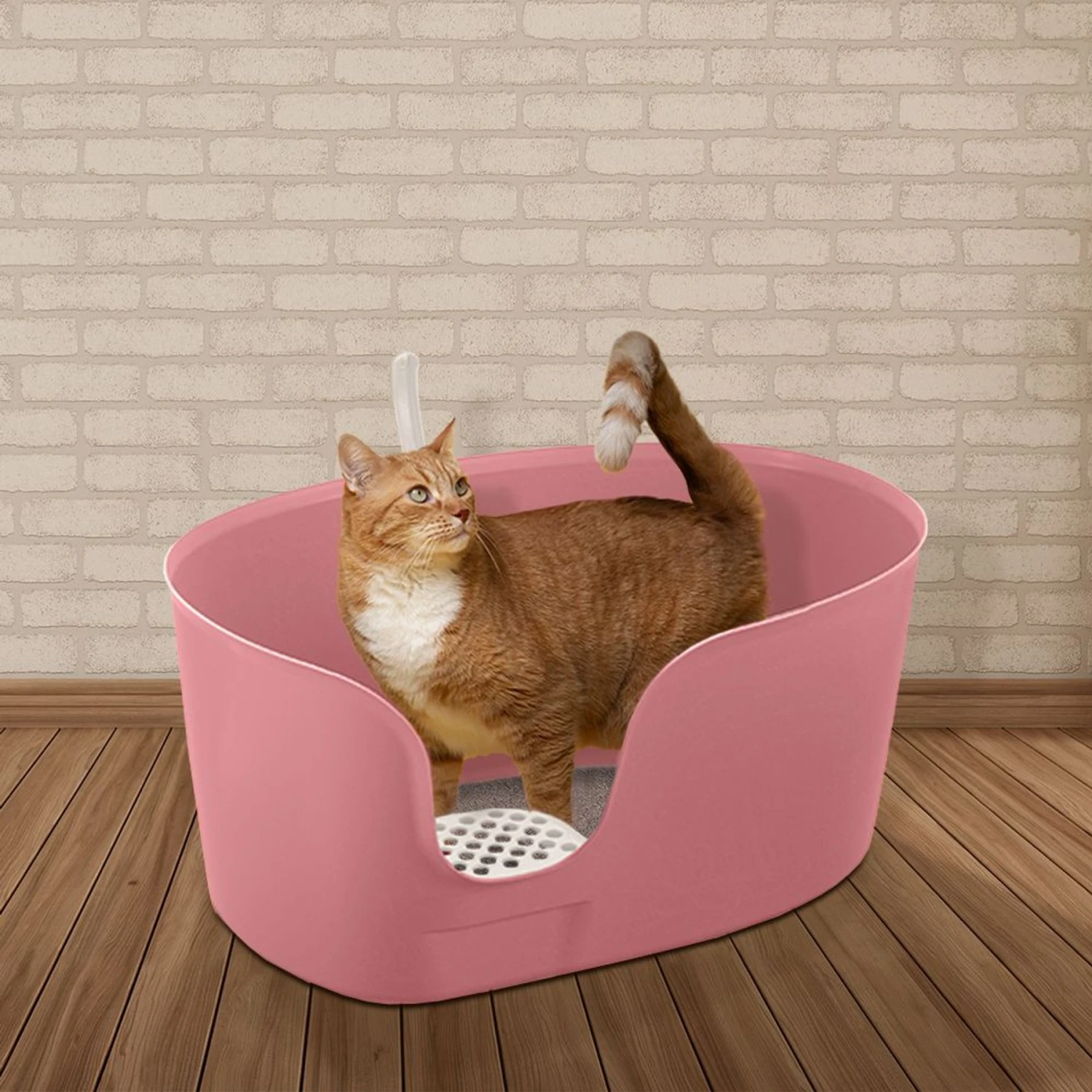 Richell PAW TRAX High Wall Cat Litter Box, X-Large 4 Richell PAW TRAX High Wall Cat Litter Box, X-Large - Image 4