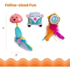 Catstages Festival-Themed Interactive Plush Catnip Cat Toy, Multicolor, 3 Count -Pet Cat Supplies Store 837526 PT4. AC SS1800 V1681836214