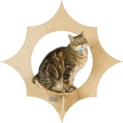 Armarkat Sun Shape Modern Wall-Mounted Wall Shelves Cat Furniture, Beige -Pet Cat Supplies Store 847718 PT2. AC SS1800 V1683836237