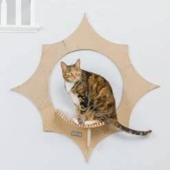 Armarkat Sun Shape Modern Wall-Mounted Wall Shelves Cat Furniture, Beige -Pet Cat Supplies Store 847718 PT3. AC SS1800 V1683836207