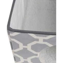 Friends Forever Taylor Collapsible Cube Cat House & Ottoman, Grey -Pet Cat Supplies Store 851550 PT5. AC SS1800 V1683837062