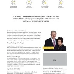 Dr. Elsey's Ultra+ Clumping Clay Cat Litter -Pet Cat Supplies Store 853910 PT2. AC SS1800 V1702070300