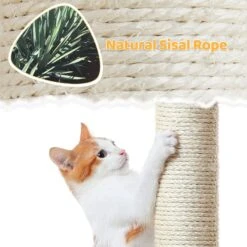 Yaheetech 37-in Coconut Palm Cat Tree, Small, Green & Yellow -Pet Cat Supplies Store 871710 PT7. AC SS1800 V1686247921