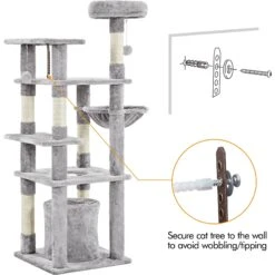 Yaheetech 4-Level Cat Tree, 56.5-in, Medium, Light Gray 13 Yaheetech 4-Level Cat Tree, 56.5-in, Medium, Light Gray -Pet Cat Supplies Store 871774 PT6. AC SS1800 V1686250418