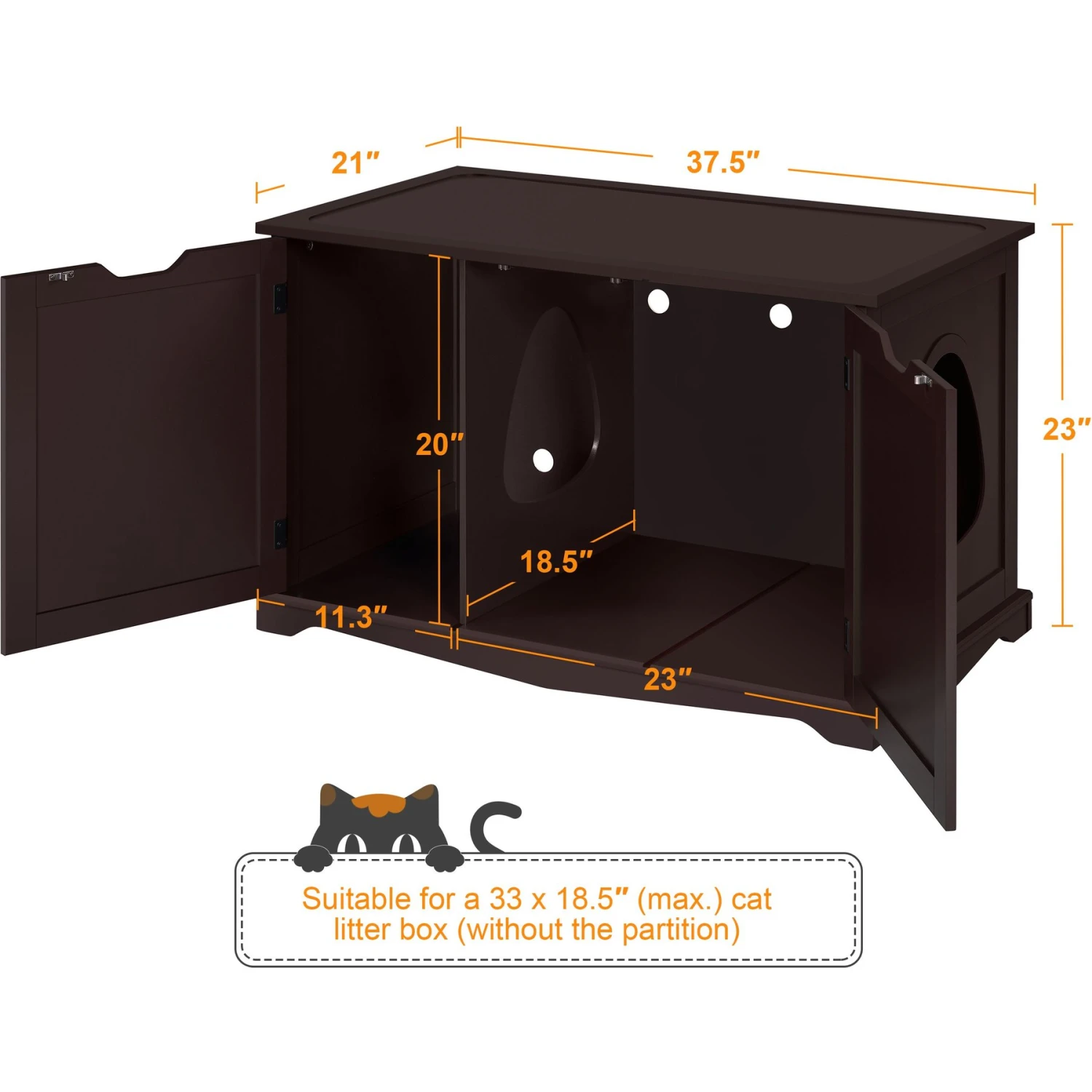 Yaheetech Cat Litter Box Enclosure 3 Yaheetech Cat Litter Box Enclosure - Image 3