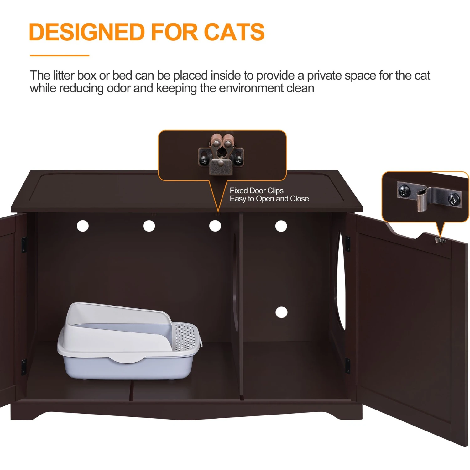 Yaheetech Cat Litter Box Enclosure 6 Yaheetech Cat Litter Box Enclosure - Image 6