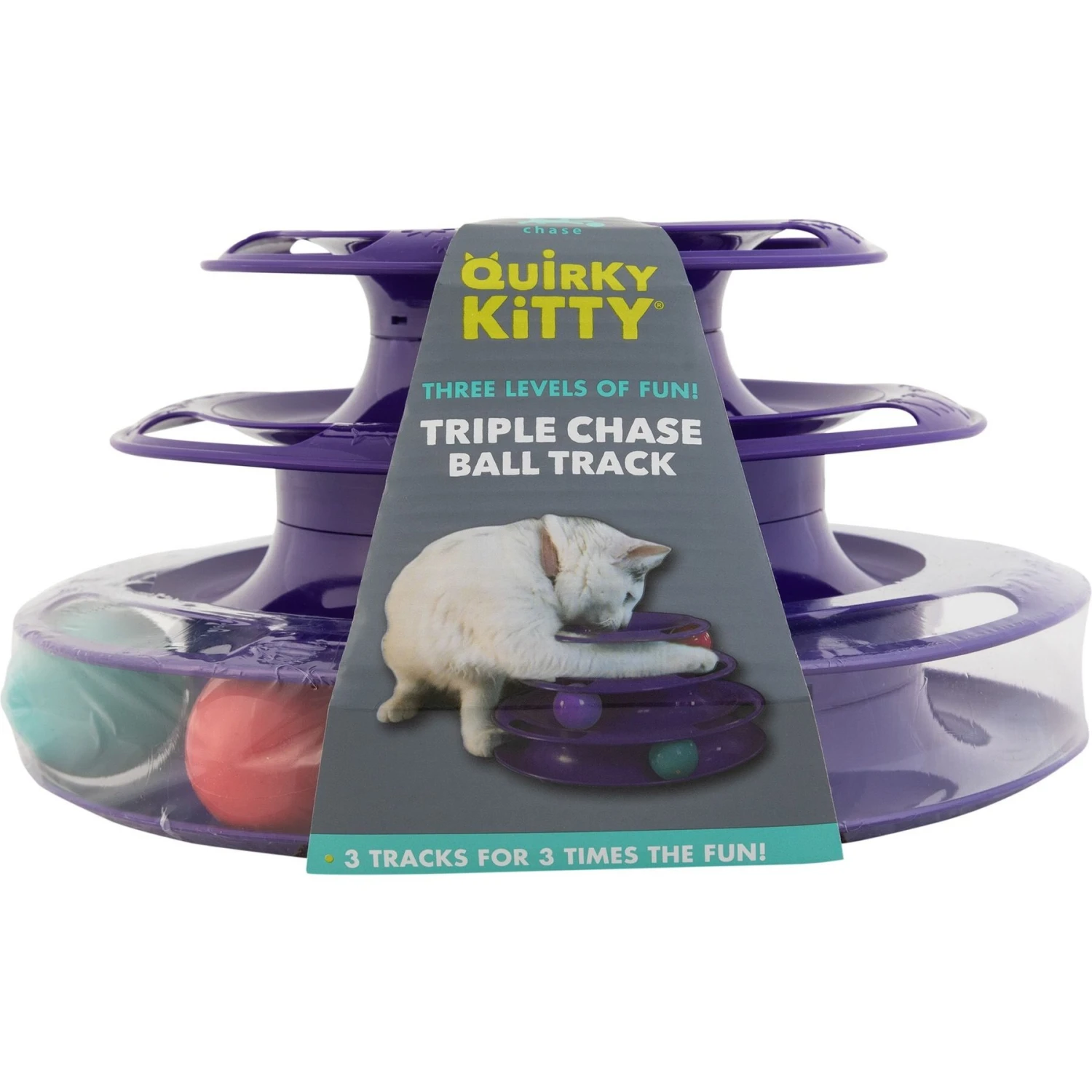 Quirky Kitty Three Layer Ball Track Cat Toy 2 Quirky Kitty Three Layer Ball Track Cat Toy - Image 2