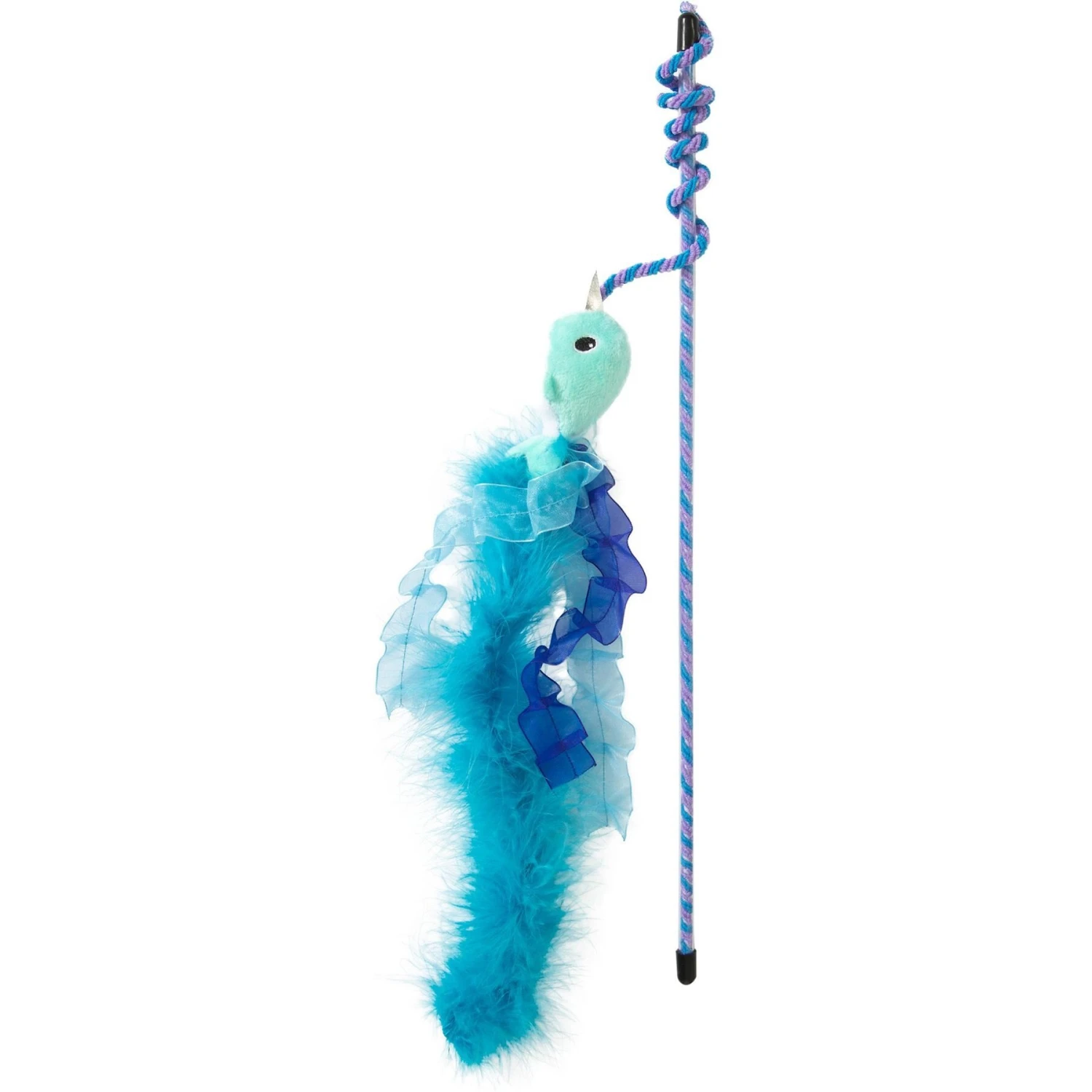 Quirky Kitty Nifty Narwhal Wand Cat Toy 1 Quirky Kitty Nifty Narwhal Wand Cat Toy