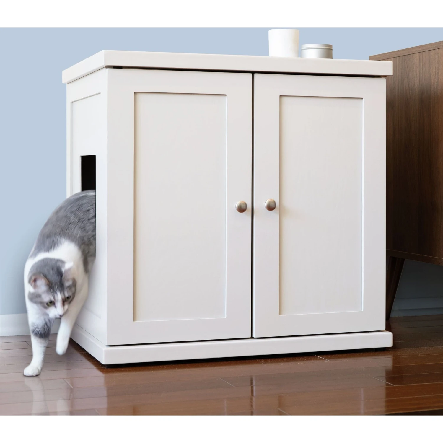 The Refined Feline Deluxe Cat Litter Box, X-Large, White 1 The Refined Feline Deluxe Cat Litter Box, X-Large, White