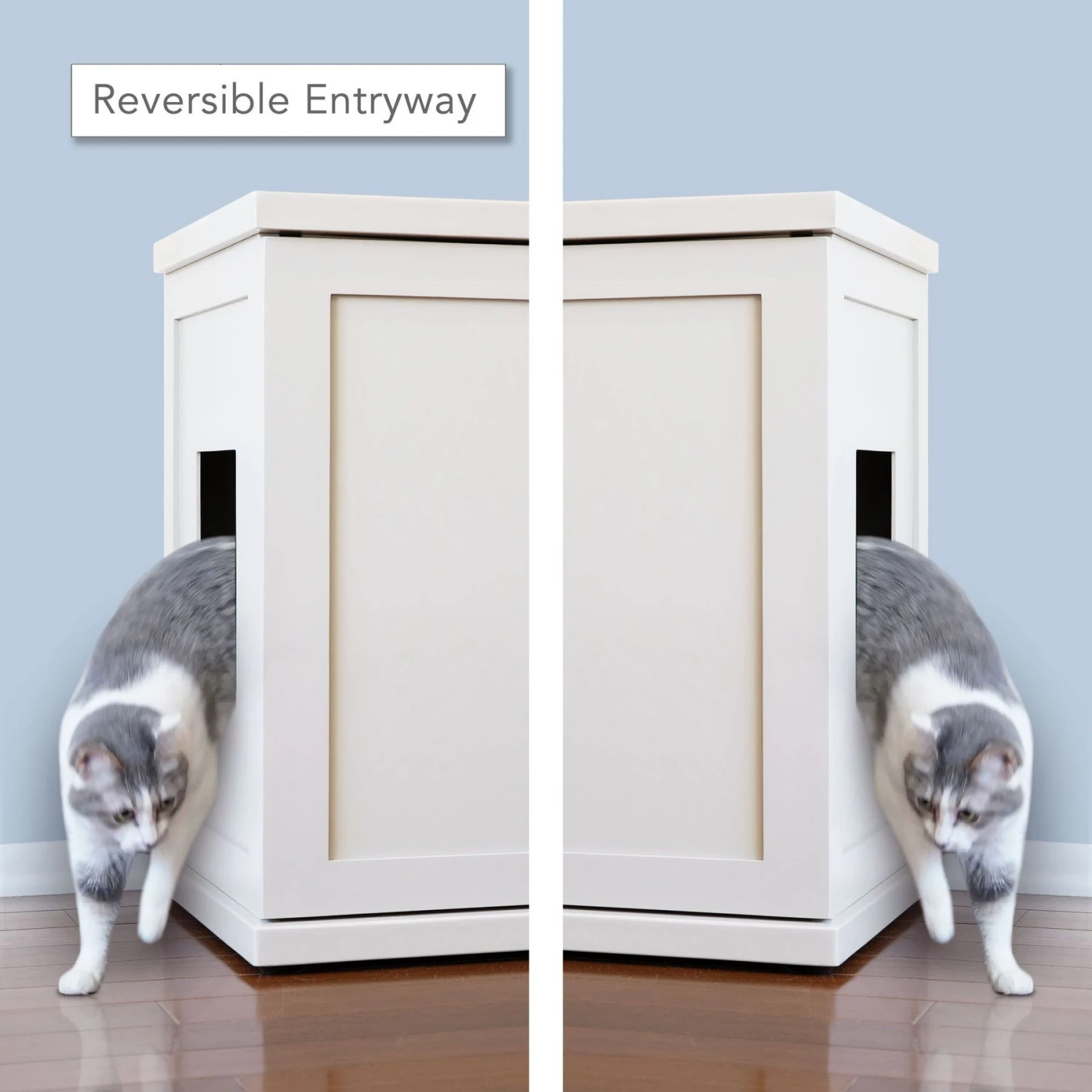 The Refined Feline Deluxe Cat Litter Box, X-Large, White 3 The Refined Feline Deluxe Cat Litter Box, X-Large, White - Image 3