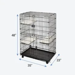Frisco Collapsible Wire Cat Cage Playpen & Van Ness High Side Corner Cat Litter Pan, Blue -Pet Cat Supplies Store 933382 PT2. AC SS1800 V1692304951
