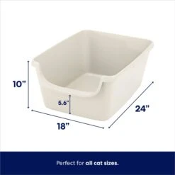 Frisco High Sided Cat Litter Box, Extra Large & Frisco Rectangular Cat Litter Mat -Pet Cat Supplies Store 933398 PT2. AC SS1800 V1692305262