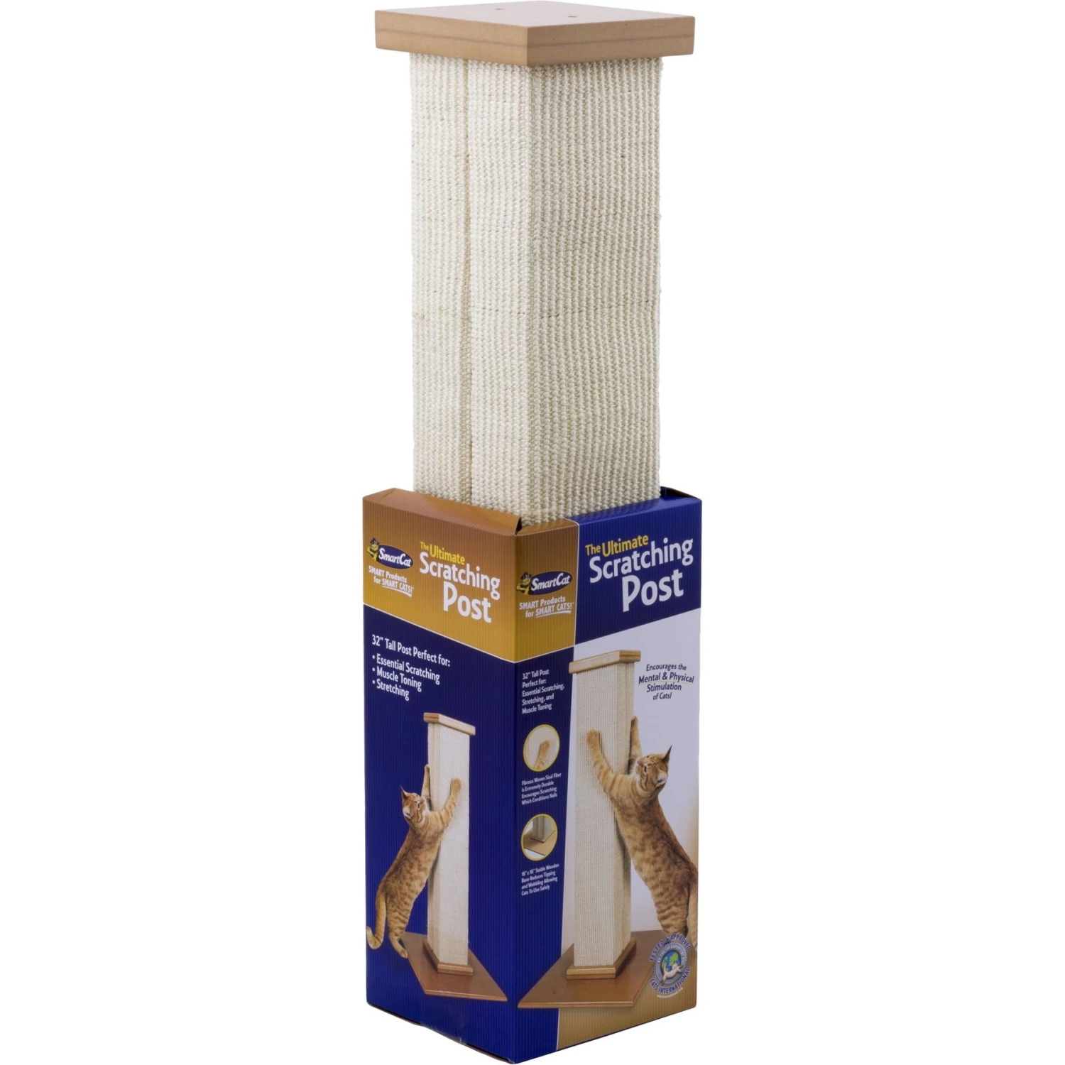 SmartCat The Ultimate 32-in Sisal Cat Scratching Post & SmartCat Bootsie's Combination Scratcher 3 SmartCat The Ultimate 32-in Sisal Cat Scratching Post & SmartCat Bootsie's Combination Scratcher - Image 3