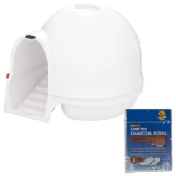 Booda Dome Cleanstep Litter Box & Petmate Booda Litter Box Charcoal Air Filters