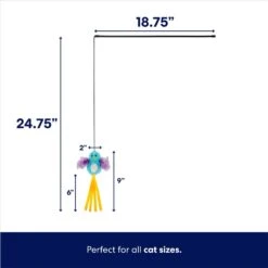 Frisco Colorful Springs Cat Toy & Frisco Bird With Feathers Teaser Wand Cat Toy With Catnip -Pet Cat Supplies Store 962126 PT6. AC SS1800 V1694782921