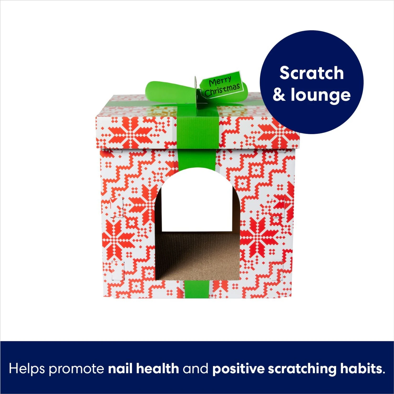 Frisco Holiday Gift Box Cardboard Cat House & Frisco Holiday Santa's Workshop Cardboard Cat House 4 Frisco Holiday Gift Box Cardboard Cat House & Frisco Holiday Santa's Workshop Cardboard Cat House - Image 4