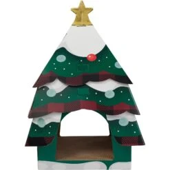 Frisco Holiday Christmas Tree Cardboard Cat House & Frisco Holiday Santa's Workshop Cardboard Cat House -Pet Cat Supplies Store 986190 PT3. AC SS1800 V1698258115