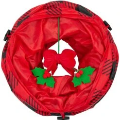 Frisco Holiday Buffalo Plaid Foldable Play Tunnel Cat Toy With Catnip & Frisco Holiday Festive Red Variety Pack Gift Box Cat Toy With Catnip, 14 Count -Pet Cat Supplies Store 986262 PT3. AC SS1800 V1698257736